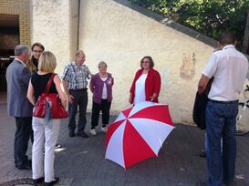 Startpunkt des Kiezspaziergangs mit Regina Klinger war der S-Bahnhof Grünau